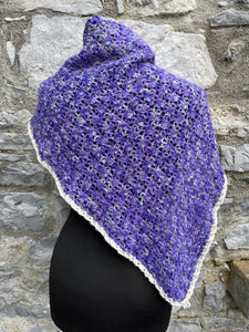 Purple knitted scarf