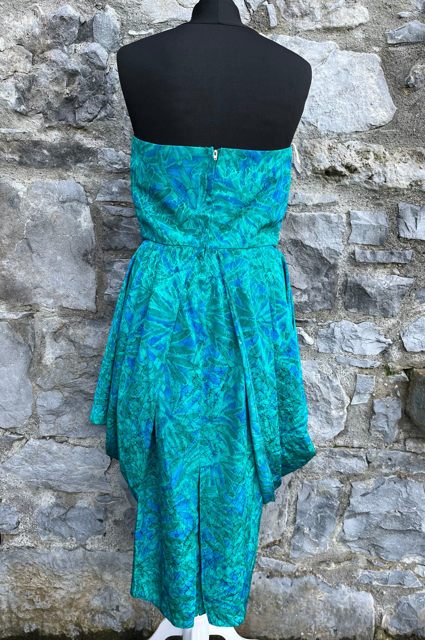 80s green dress uk 12