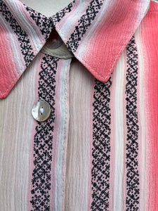 Pink stripy shirt Large