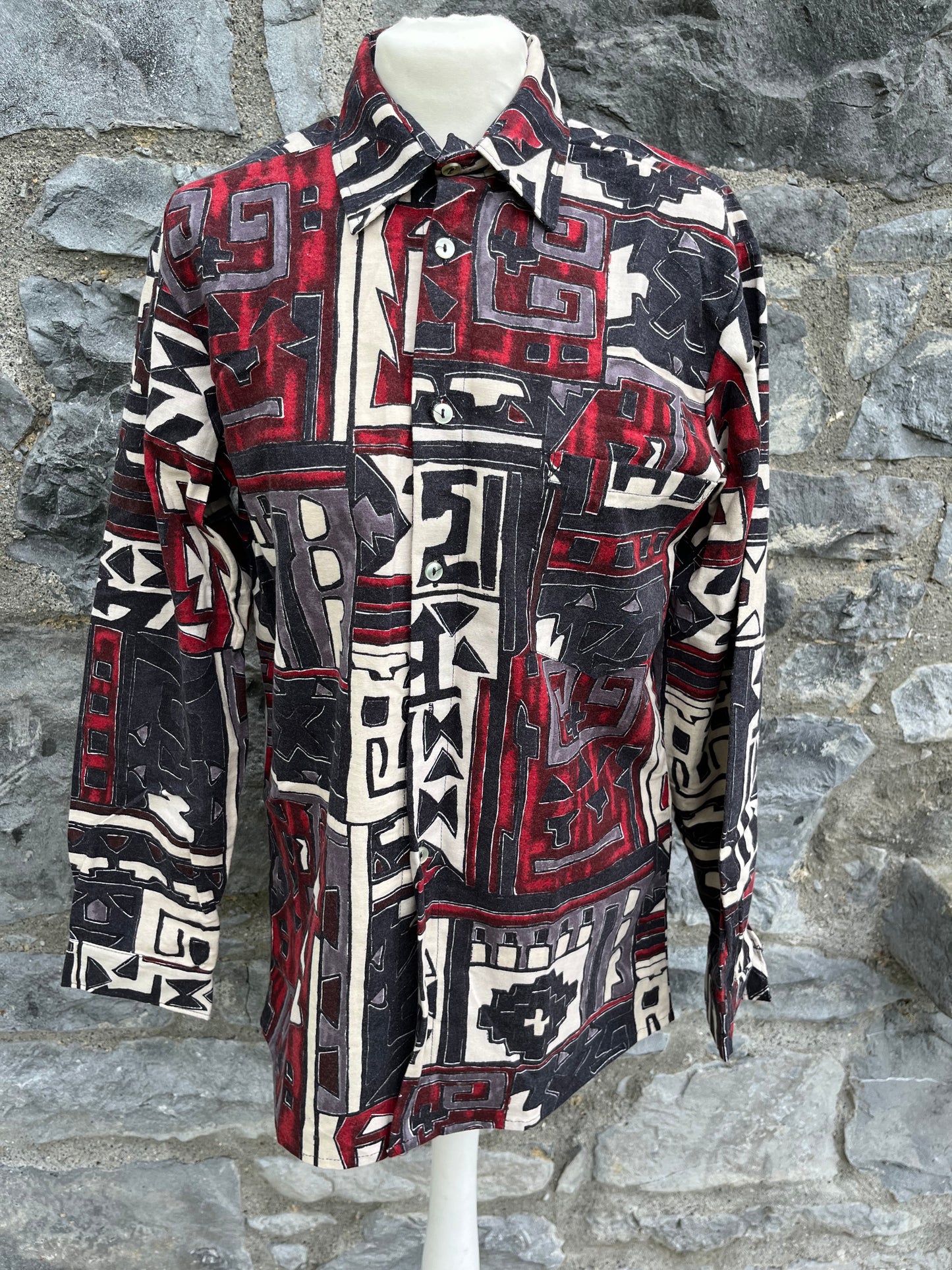 80s flannel Aztec shirt uk 10