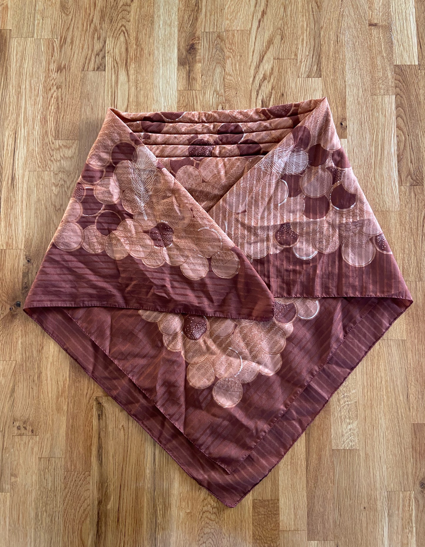 Brown floral scarf