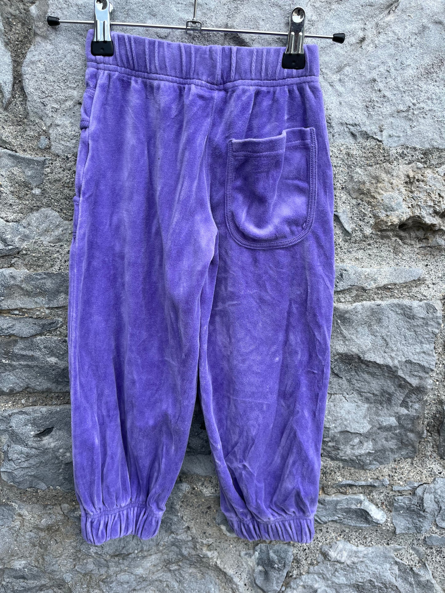 Lilac velour pants   4y (104cm)