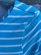 Load image into Gallery viewer, PoP Blue stripy dress  5-6y (110-116cm)
