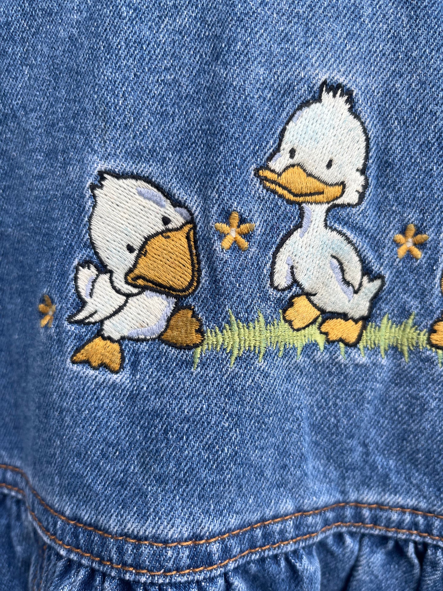 80s denim ducks dress   2y (92cm)