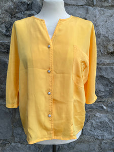 80s yellow blouse uk 10-12