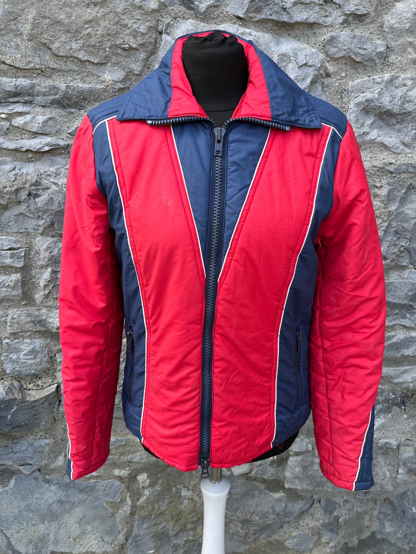 70s red ski jacket uk 8-10