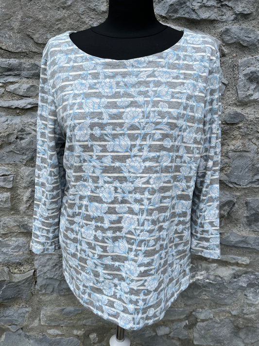 Grey&blue top  uk 16