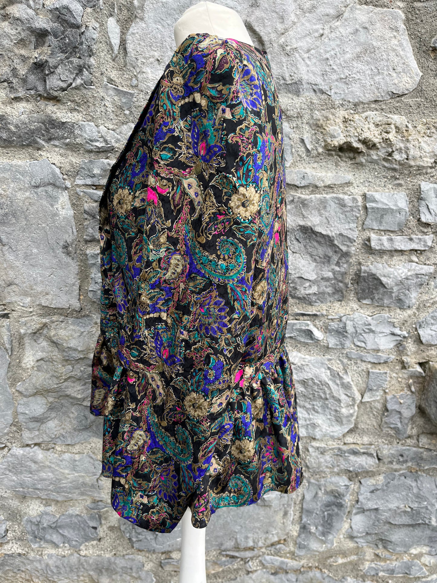 80s paisley blouse uk 12-14