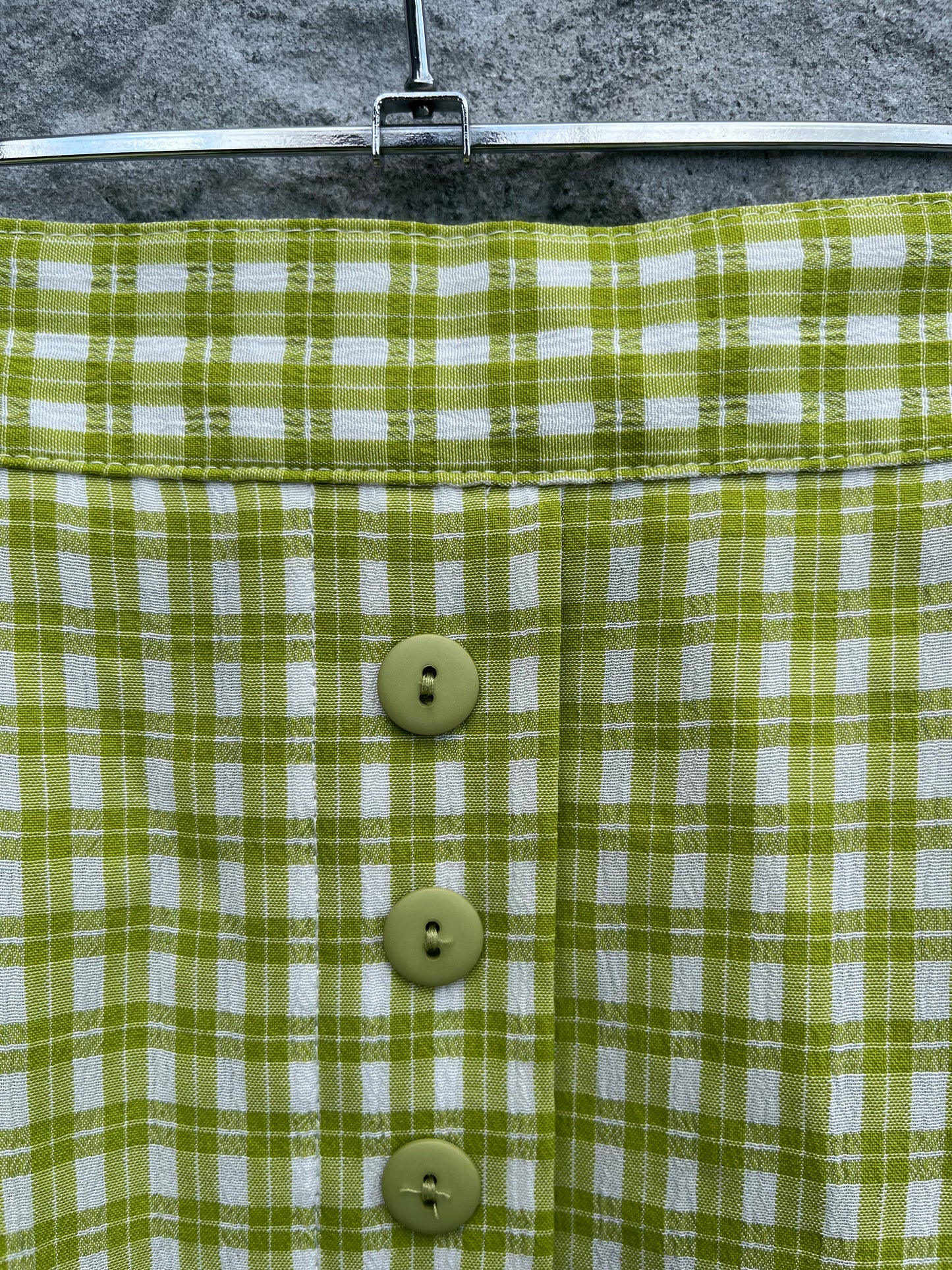 Green check skirt uk 12-14