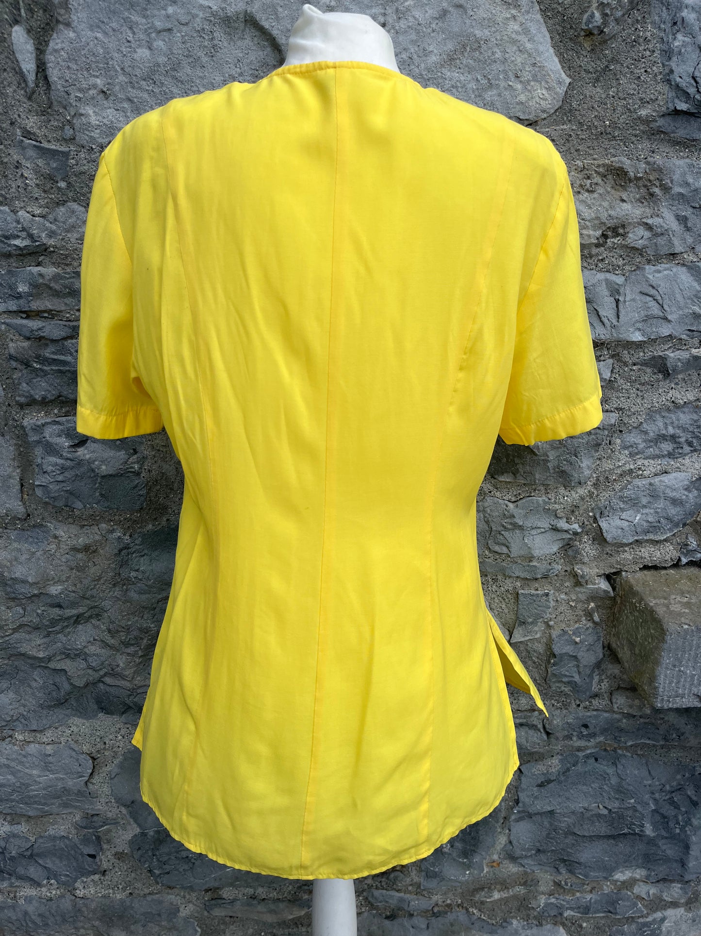 80s Yellow blouse uk 12