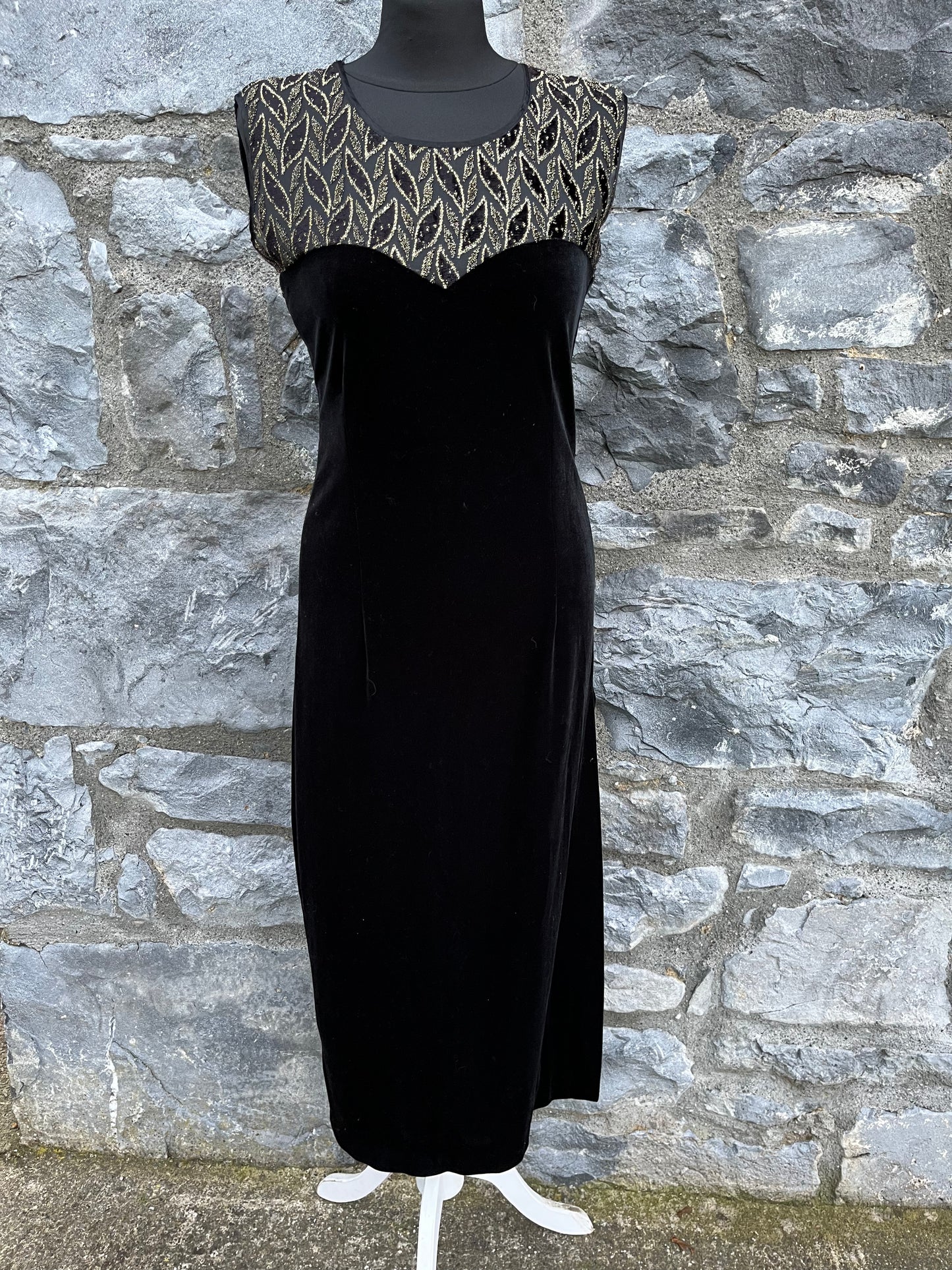 90s black velvet dress uk 8-10