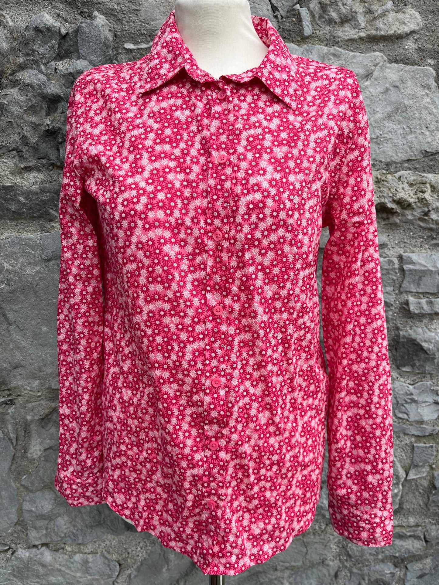 Pink flowers shirt   uk 10