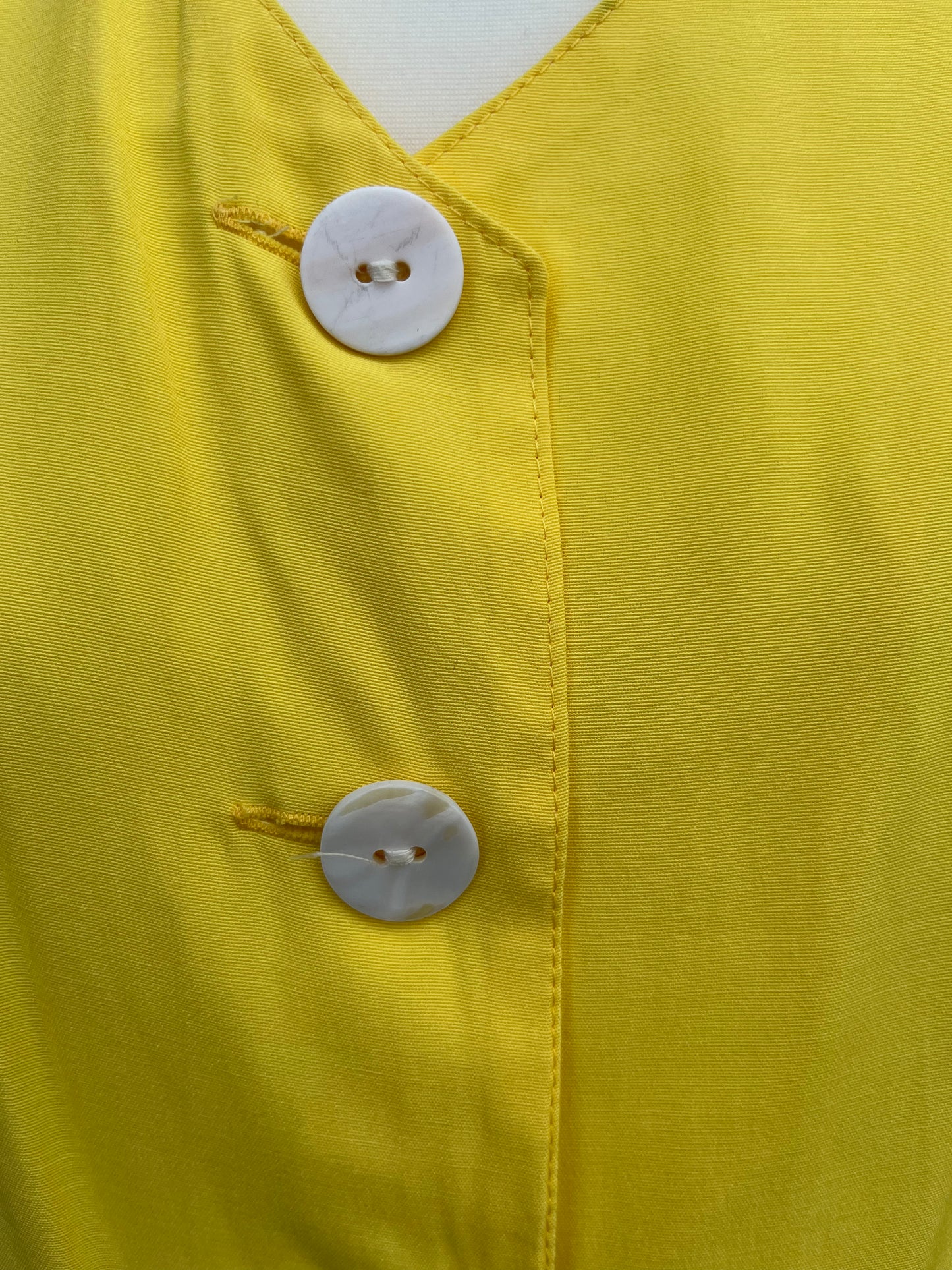 80s Yellow blouse uk 12