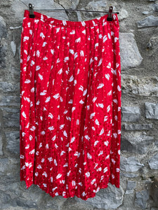 90s red spotty skirt uk 14-16