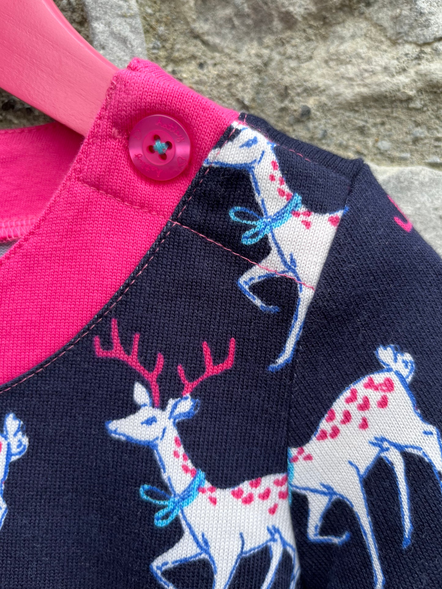 Reindeer navy dress   3-4y (98-104cm)