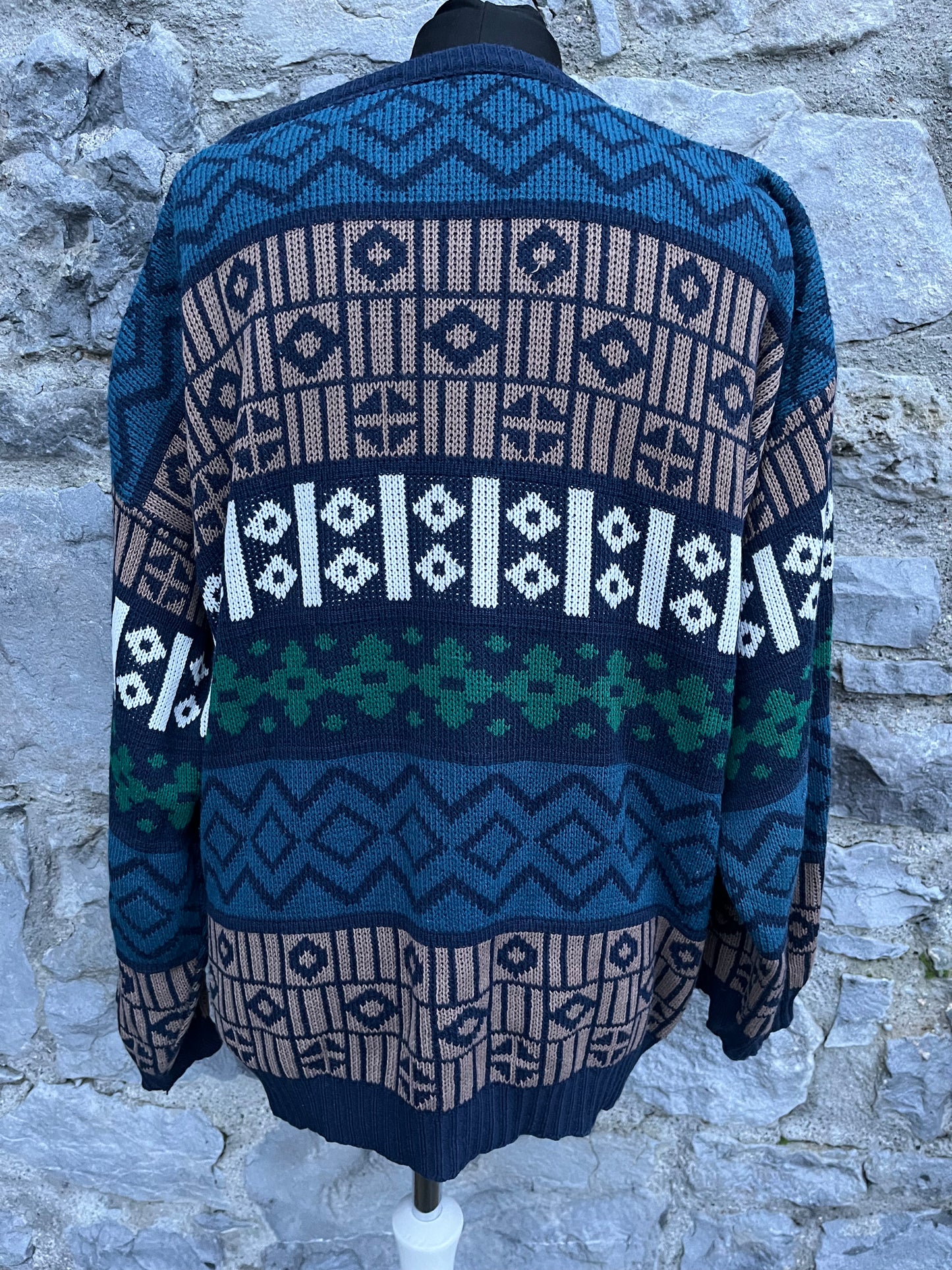 80s geometric jumper M/L