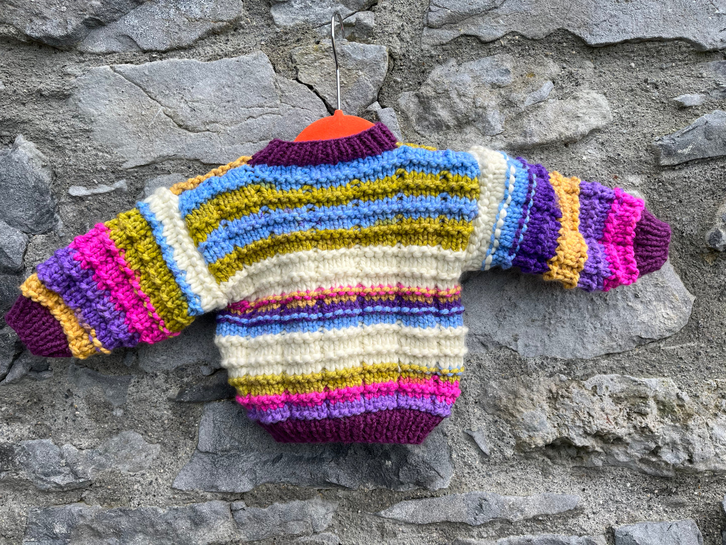 Rainbow chunky cardigan   3-6m (62-68cm)