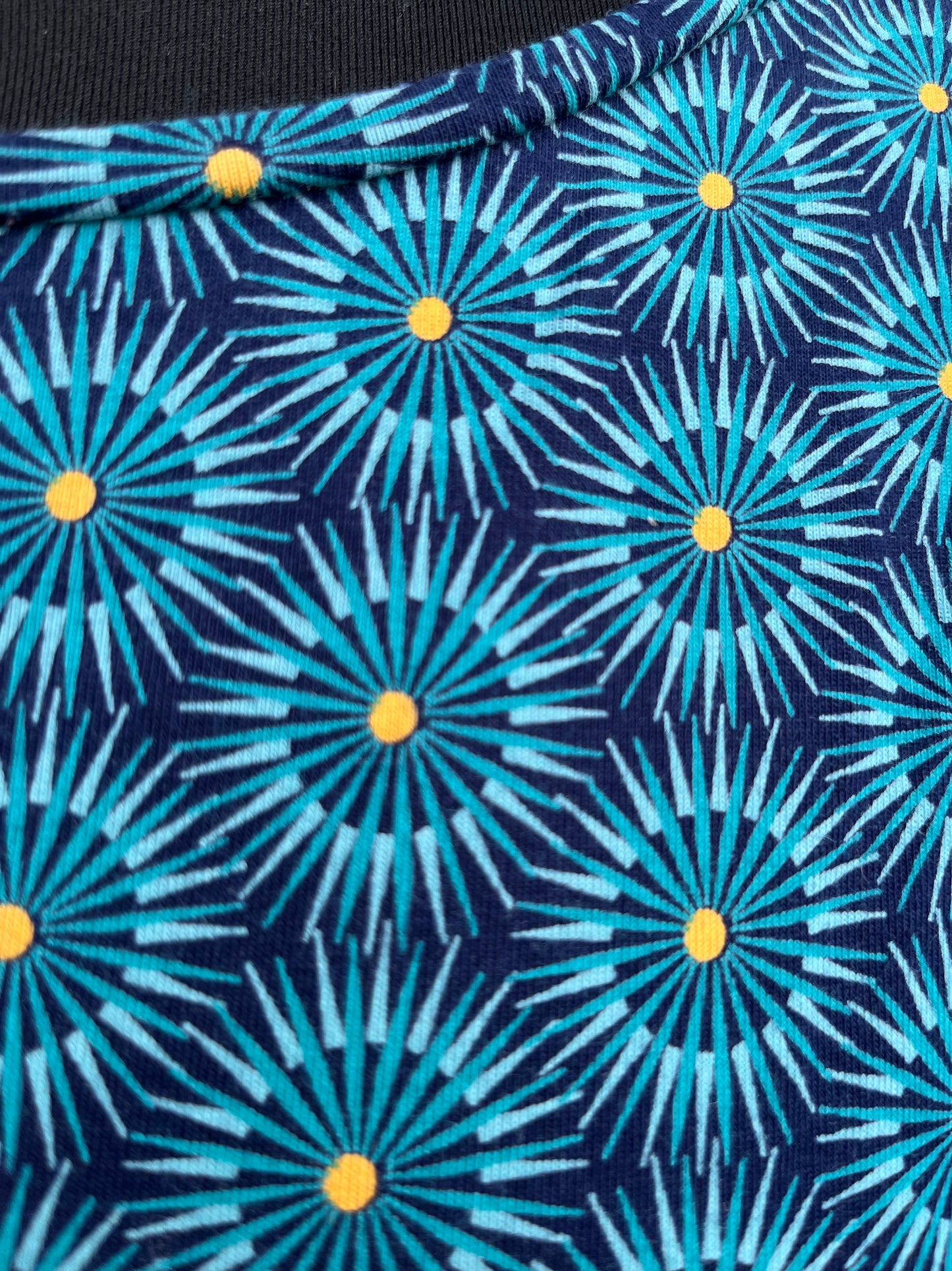 Mandala teal top uk 8-10