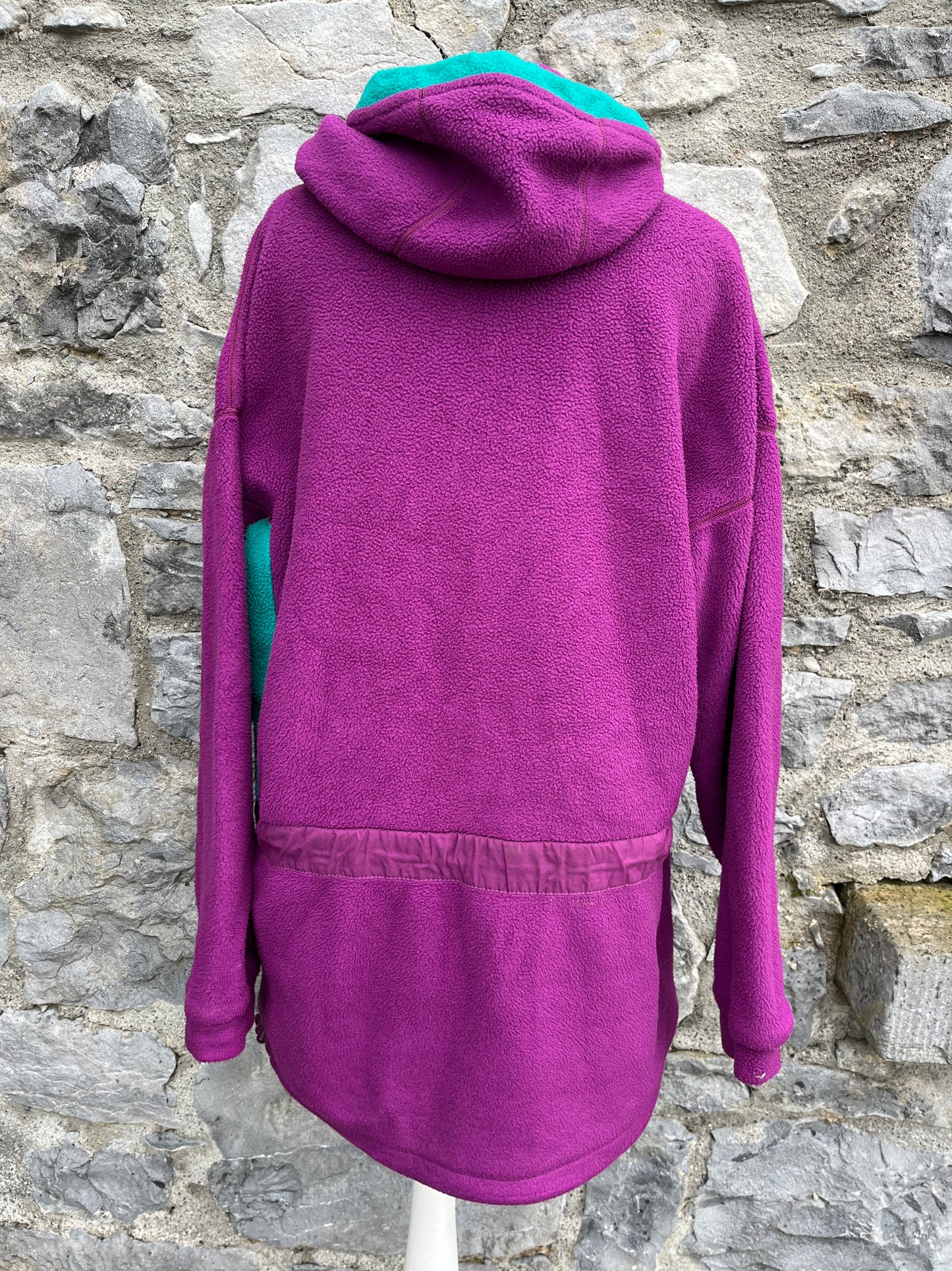 80s pink long fleece M/L