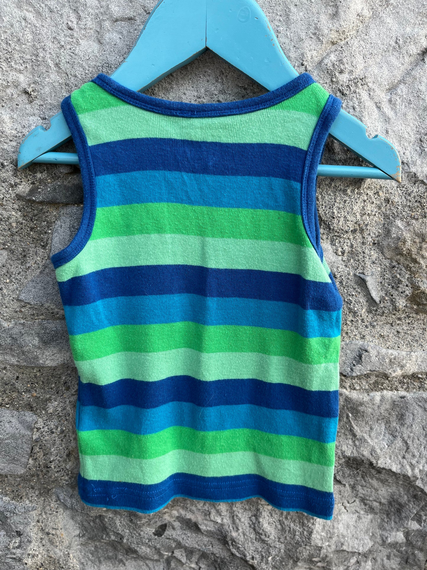 Blue stripy tank top   12-18m (80-86cm)