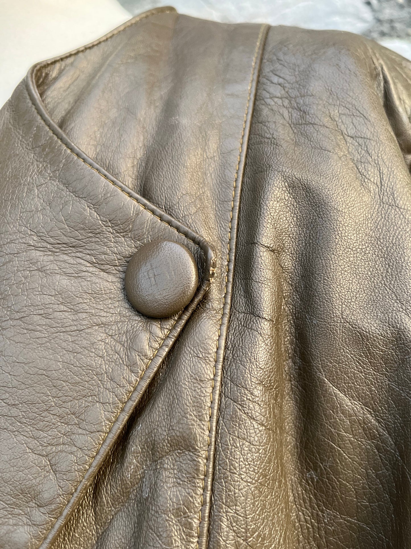 80s brown leather jacket uk 8-10