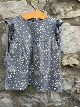 Load image into Gallery viewer, Grey tiny flowers dress 9-12m (74-80cm)
