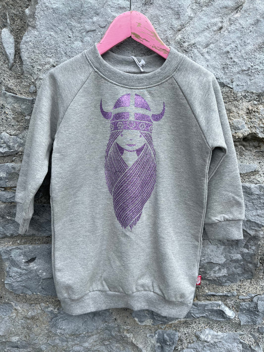 Grey Freya sweatshirt dress  2-3y (92-98cm)