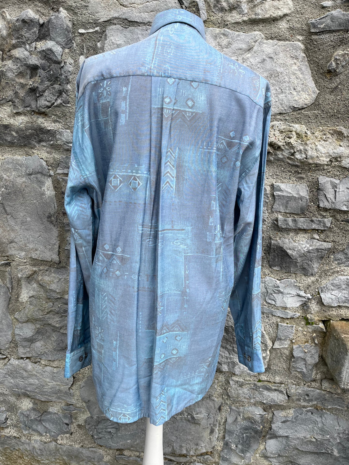 80s blue shirt Small