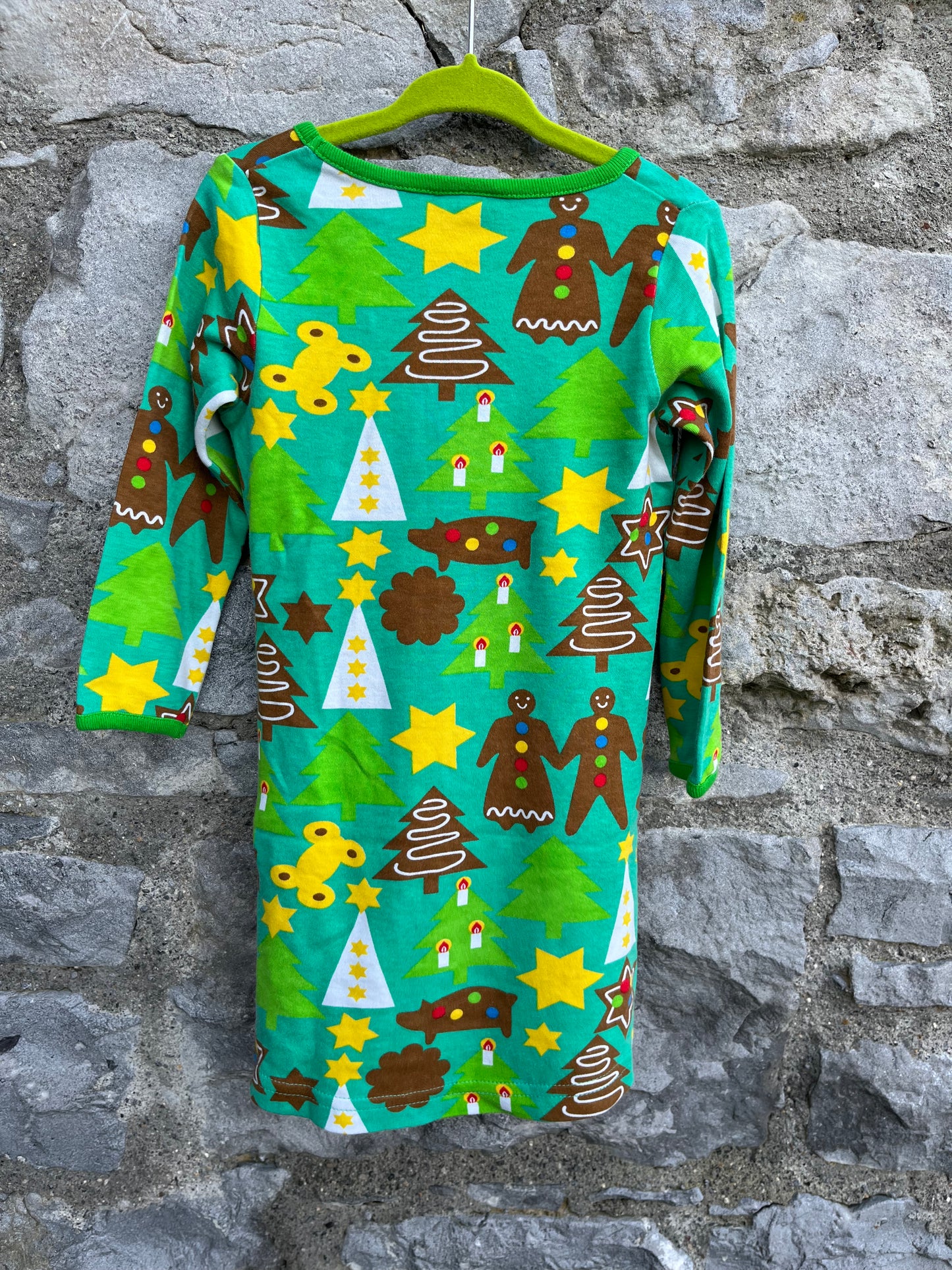 Green gingerbread dress   2y (92cm)