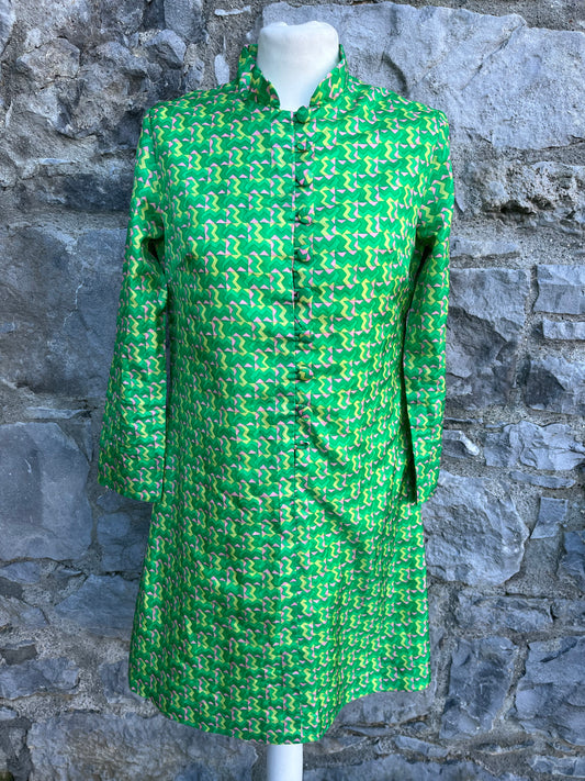 70s green dress uk 8-10