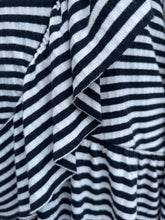 Load image into Gallery viewer, Stripy top with ruffles    uk 10
