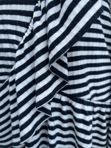 Stripy top with ruffles    uk 10