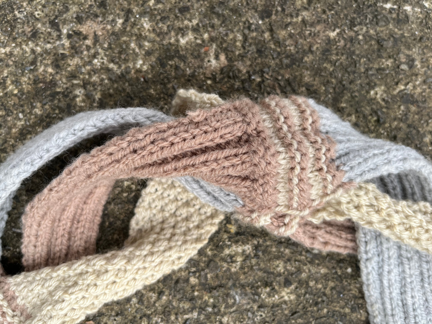 Beige loop scarf