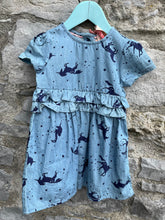 Load image into Gallery viewer, Blue unicorn dress  18-24m (86-92cm)
