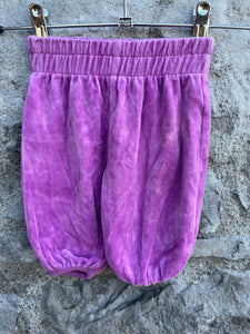 Purple velour pants  0-1m (56cm)