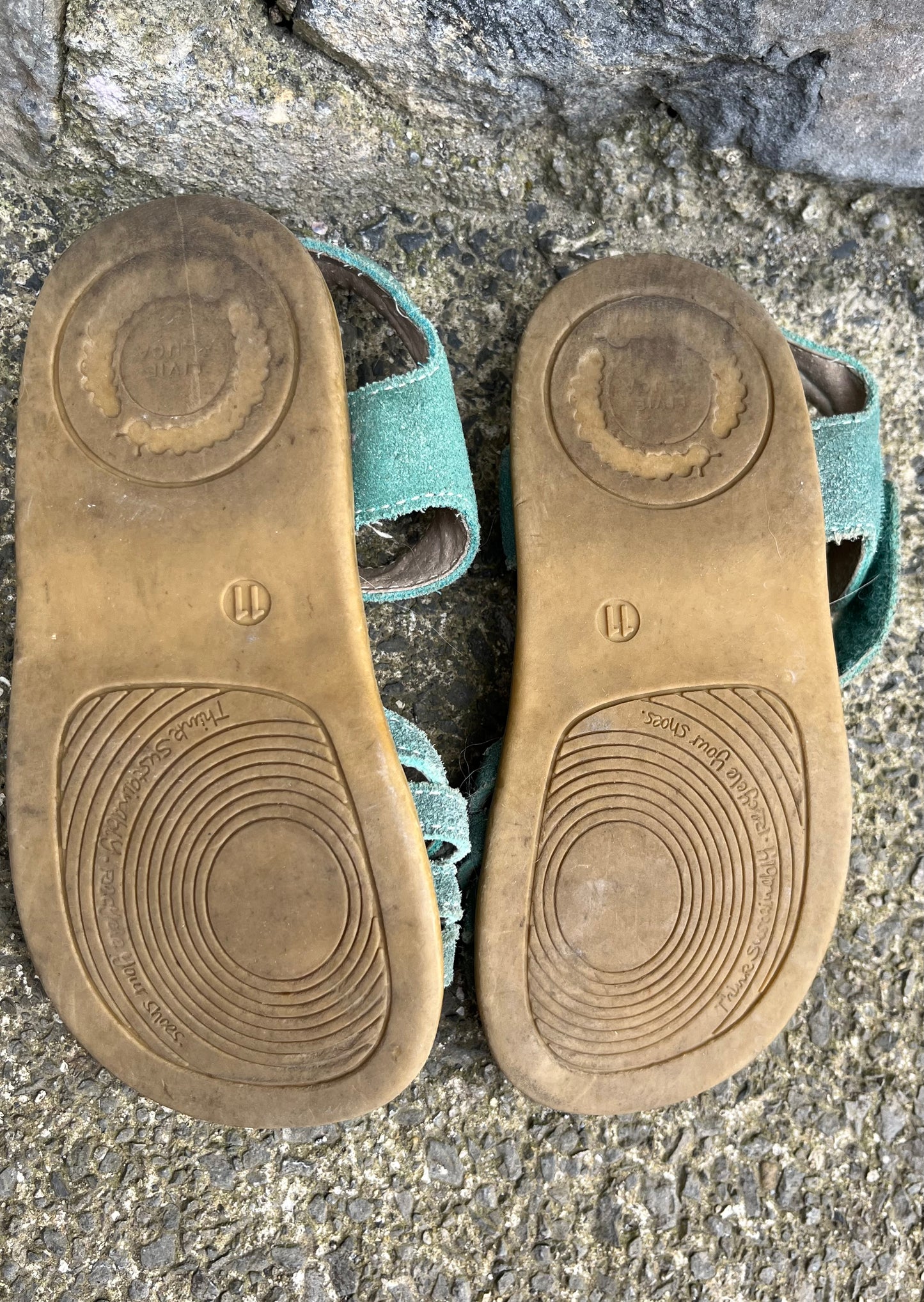 Teal sandals   uk 10 (eu 28)