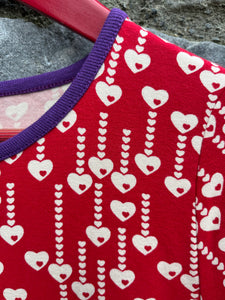 Red hearts dress  9-10y (134-140cm)