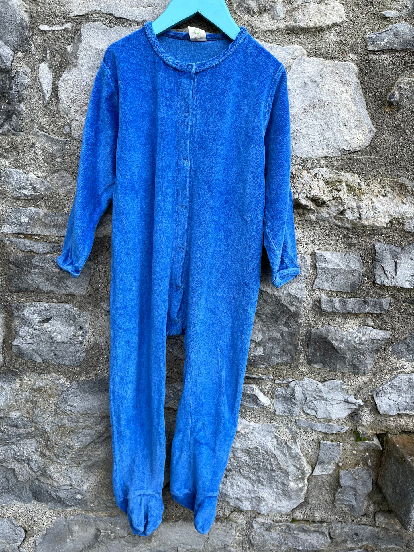 Blue velour onesie  3-4y (98-104cm)