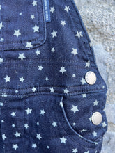 Load image into Gallery viewer, PoP Stars denim dungarees   0-1m (56cm)

