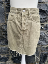 Load image into Gallery viewer, Khaki denim skirt  uk 8-10
