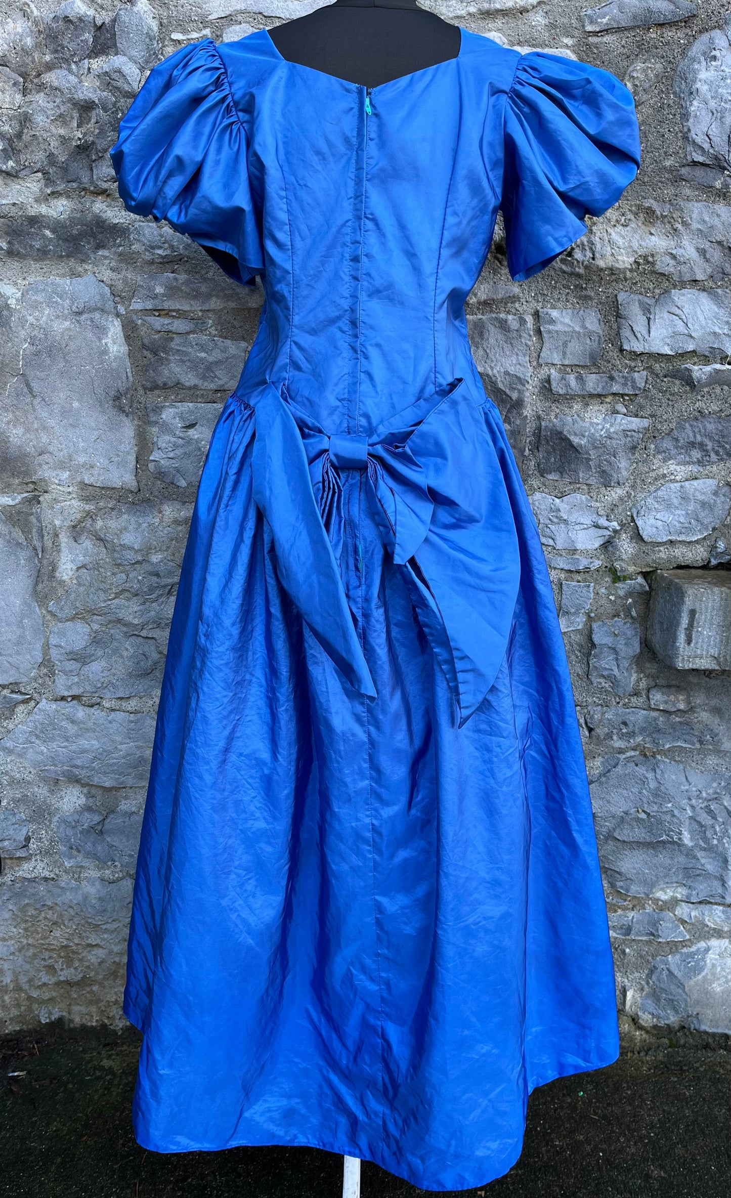 80s blue prom dress uk 10-12