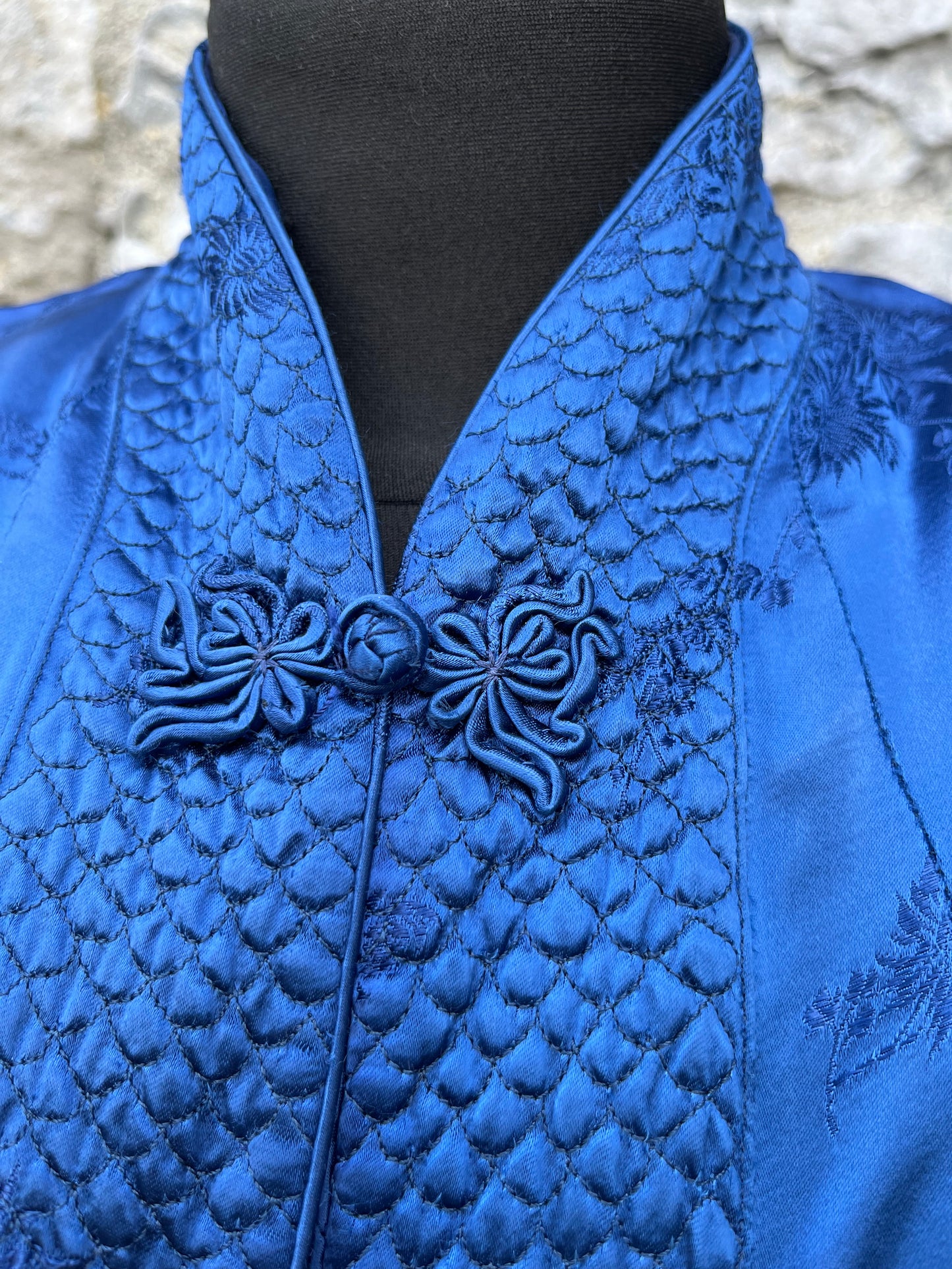 80s blue orient jacket uk 10