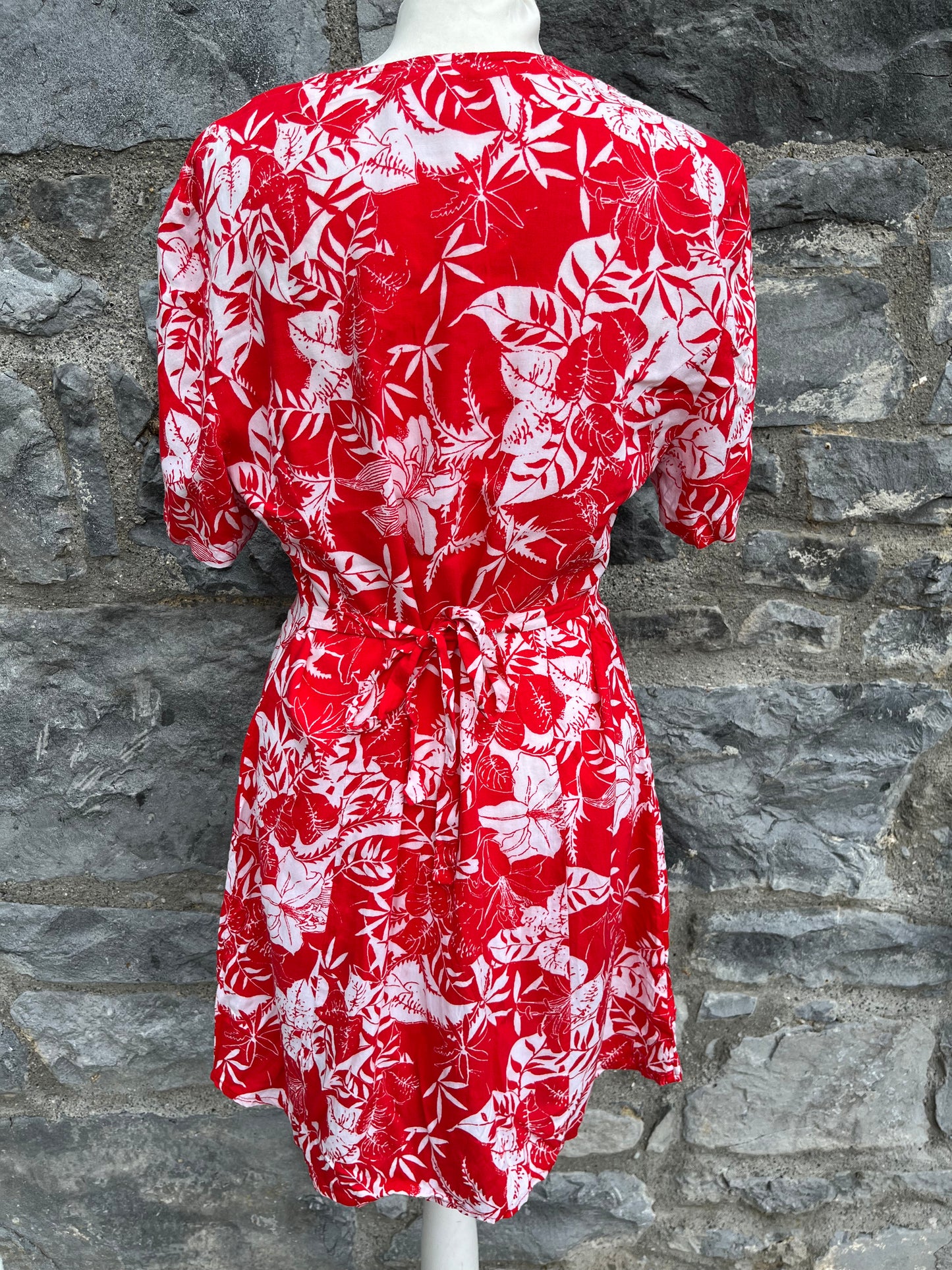 Red floral tunic uk 10