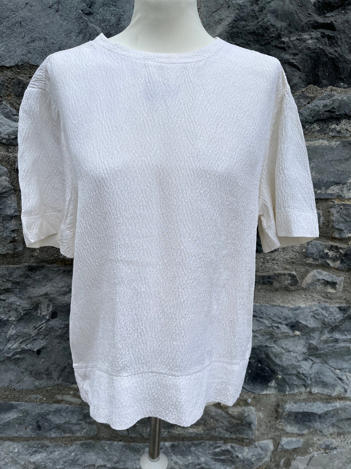 Tissue Textured Silk Tee  uk14