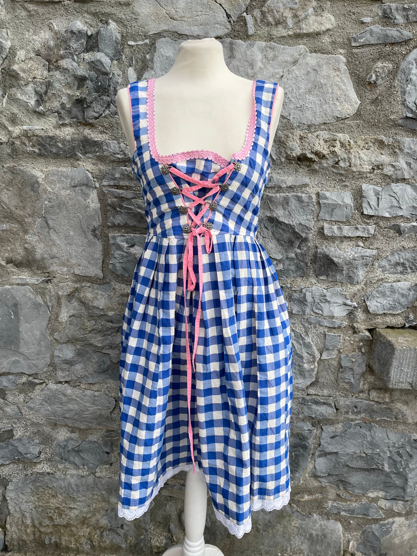 Bavarian check dress uk 8