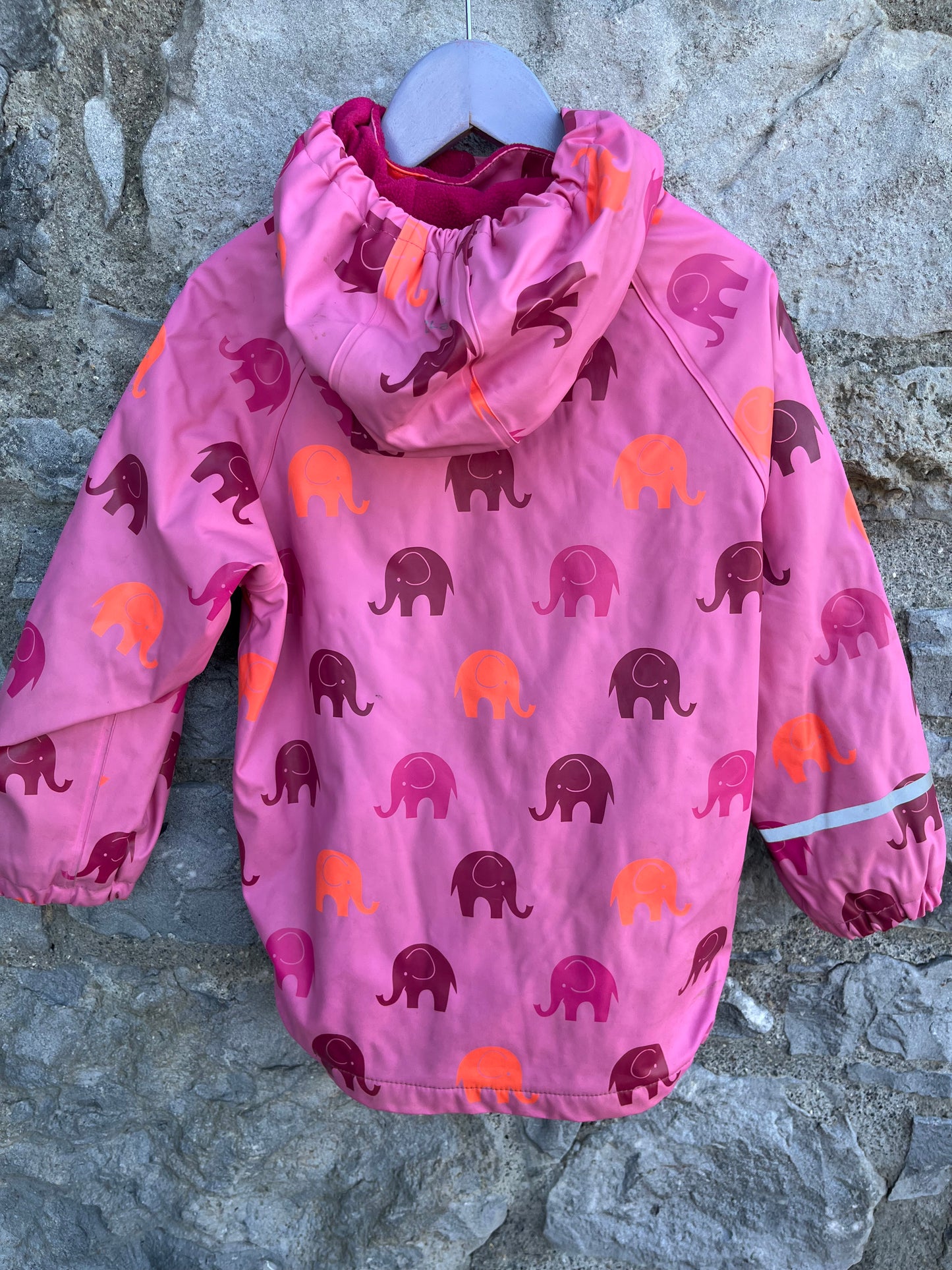 Pink elephants raincoat  6-7y (116-122cm)