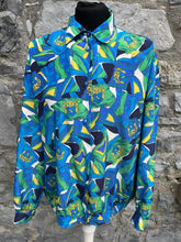 Load image into Gallery viewer, 80s blue&amp;yellow shirt uk 12-14
