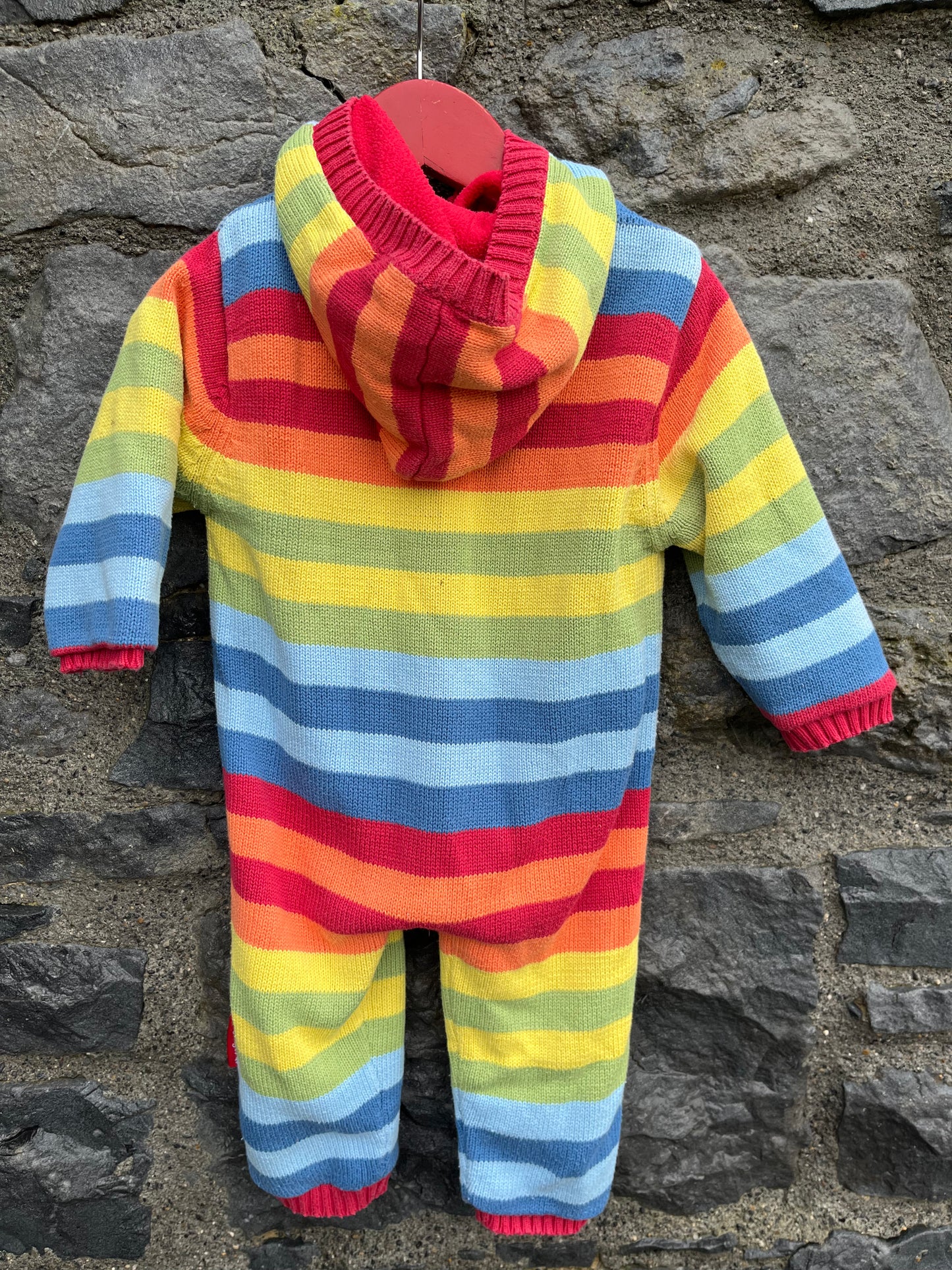 Rainbow knitted onesie    6-9m (68-74cm)