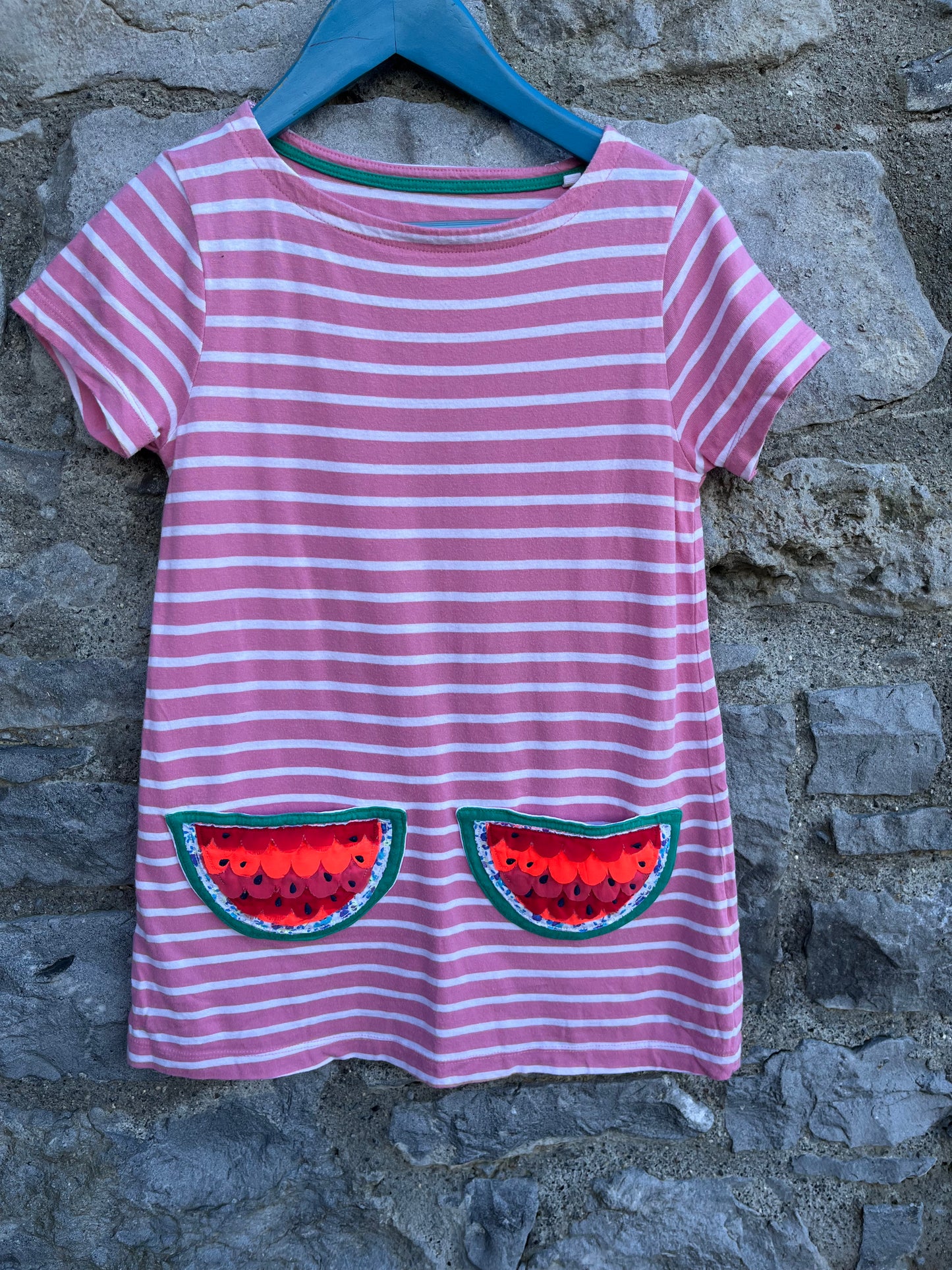 MB Stripy watermelon tunic  7-8y (122-128cm)