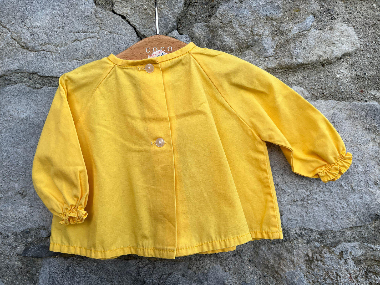 70s yellow top  3-6m (62-68cm)